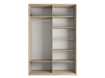 Шкаф-купе Эста 2-х дверный ДСП/Стекла пудра/Доводчик 180х66х240