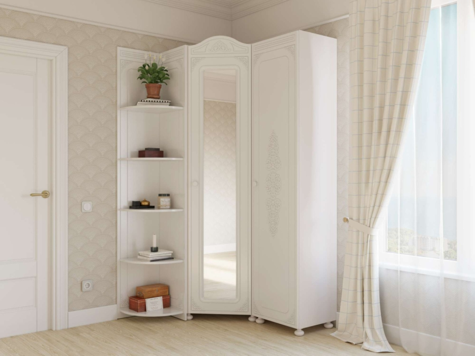 Шкафы пеналы, Шкаф Ассоль АС-53К с зеркалом (левый с короной)