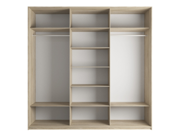 Шкаф-купе Эста 3-х дверный ДСП/Стекла хаки/Доводчик 240х66х240