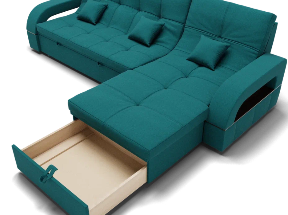 Диваны с ящиком для белья, Модульный диван Майами-2,микровелюр,антивандальная и водостойкая ткань,венеция