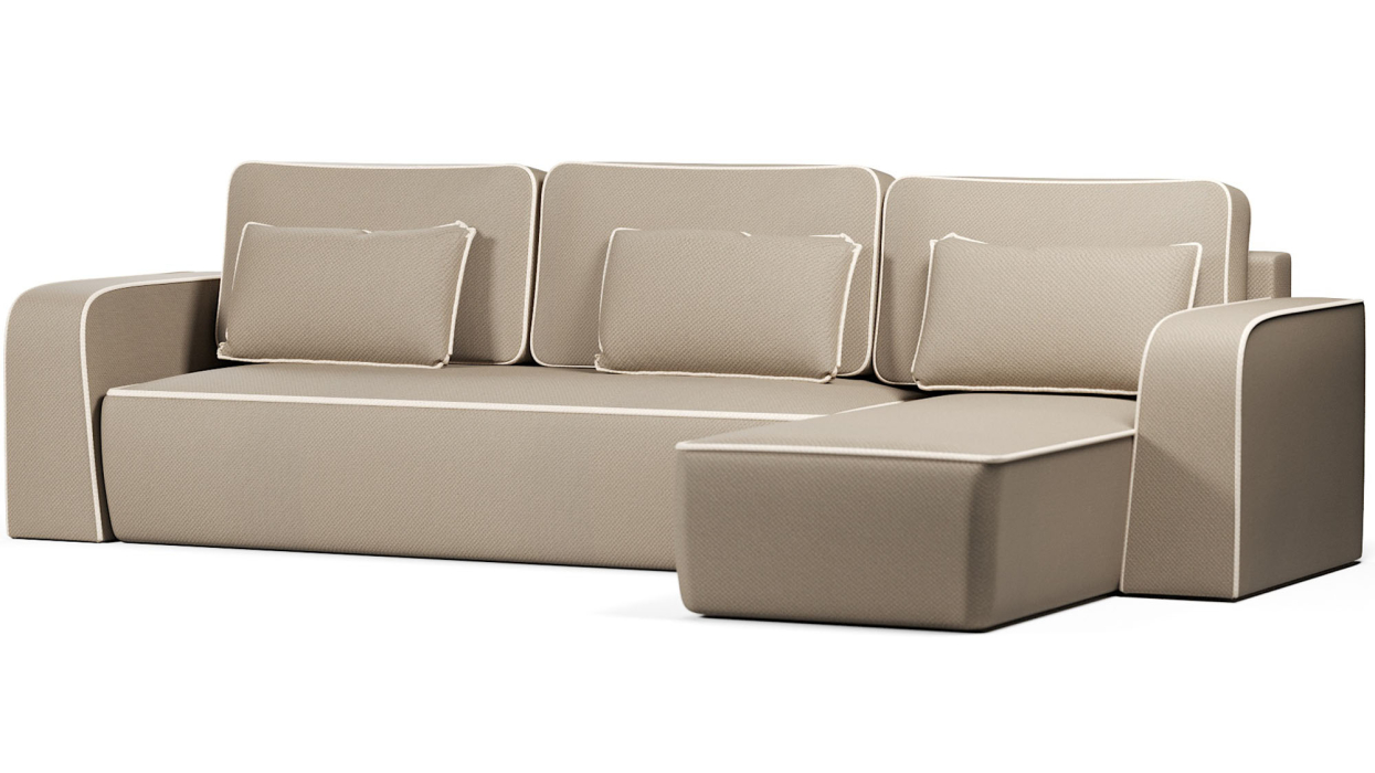 Диваны угловые в гостиную, Диван-кровать угловой Линда еврокнижка,велюр