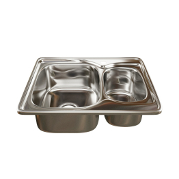 Мойка врез 50х70 (0,8) 2-х чаш,с сифоном