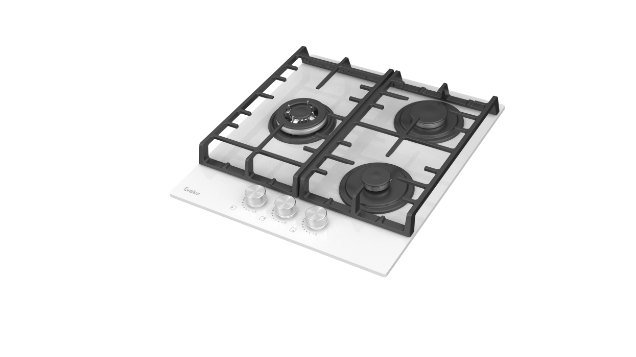 Встраиваемые варочные панели, Варочная панель газовая EVELUX HEG 450 WG