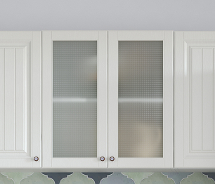 Кухня Хозяюшка 1,5 м Акация белая/Деним МДФ