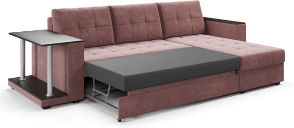 Диван-кровать угловой со столом Атланта Классик 145, велюр