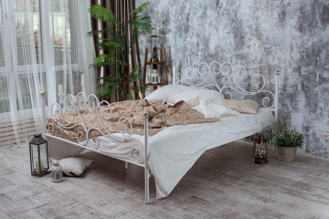 Кованые кровати, Кованая кровать Кармен 1.8 с двумя спинками