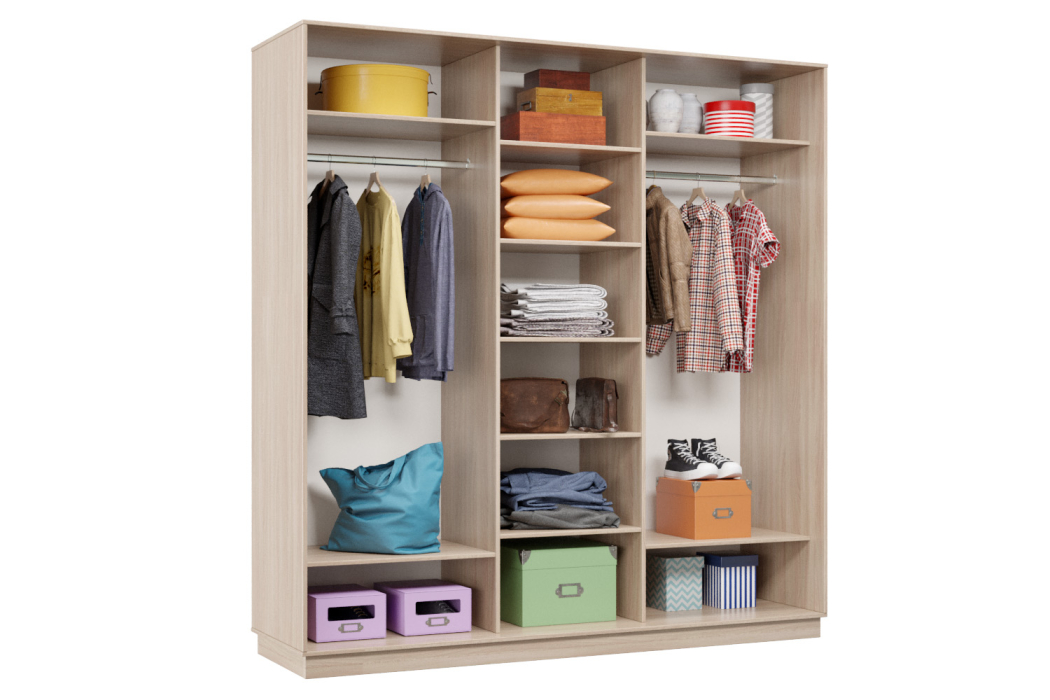 Шкафы-купе 3-х дверные, Шкаф-купе Премьер Лайт 42 (11;08;11) трехдверный