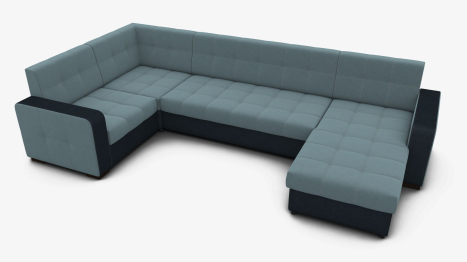 Диван-кровать П-образный Окленд правый велюр