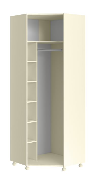 Угловые шкафы, Шкаф угловой Ассоль АС-52К с зеркалом (левый)