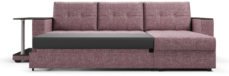 Диван-кровать угловой со столом Атланта Классик 145 , рогожка