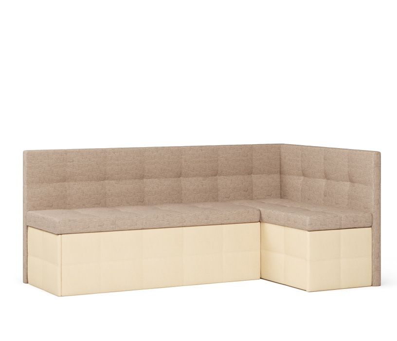 Диваны угловые кухонные, Диван кухонный угловой Домино выкатной, рогожка+экокожа