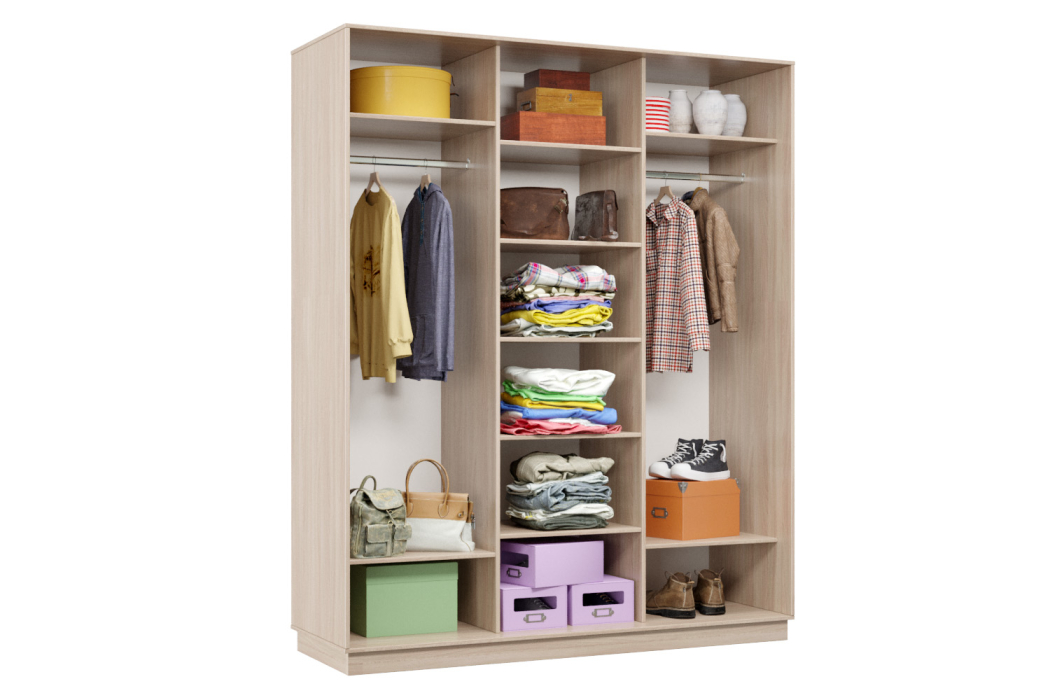 Шкафы-купе 3-х дверные, Шкаф-купе Премьер Лайт 28 (02;01;02) трехдверный