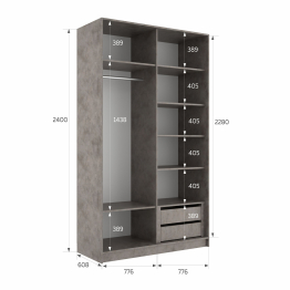 Шкаф-купе Эста 2-х дверный Стекла фисташка/Доводчик 160х66х240