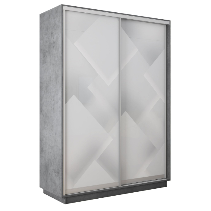 Шкафы-купе 2-х дверные, Шкаф-купе Экспресс 2-х дверный Фотопечать Квадрат Стекла 140х60х240
