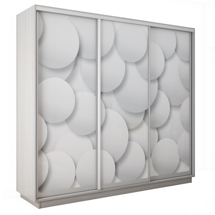 Шкафы-купе 3-х дверные, Шкаф-купе Экспресс 3-х дверный Фотопечать Шары Стекла 180х60х220
