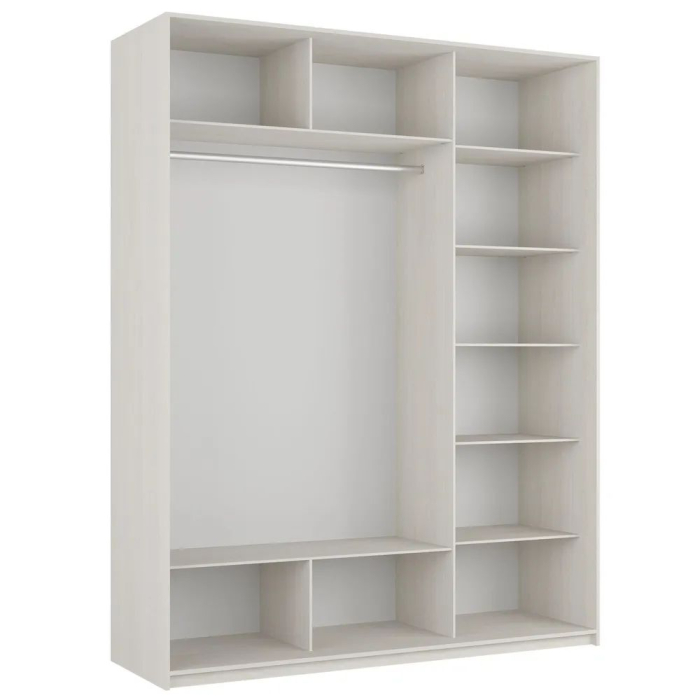 Шкафы-купе 3-х дверные, Шкаф-купе Прайм 3-х дверный Стекла фисташка/Доводчики 180х57х230