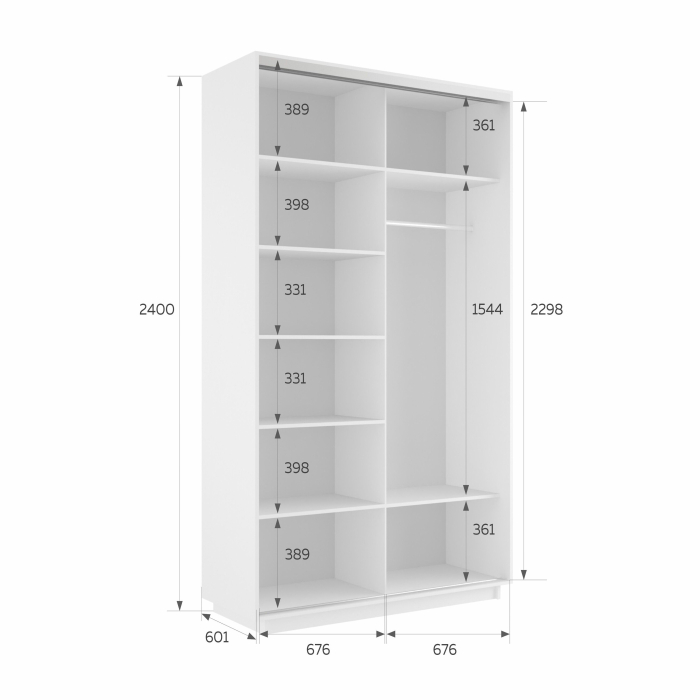 Шкафы-купе 2-х дверные, Шкаф-купе Экспресс 2-х дверный Фотопечать Калейдоскоп Стекла 140х60х240