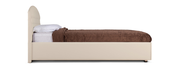 Кровать с мягким изголовьем Пальмира, база, экокожа, 140*190