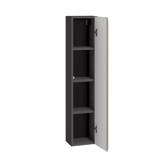 Шкафы распашные, Шкаф навесной Сидней 16.314.06, антрацит, веллюто капучино