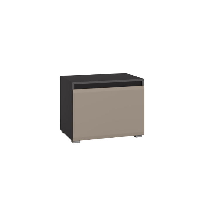 Тумбы, Тумба для обуви Сидней 16.129, антрацит, веллюто капучино