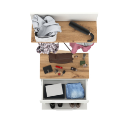 Тумба для обуви с вешалкой и с вешалкой с полкой Октава