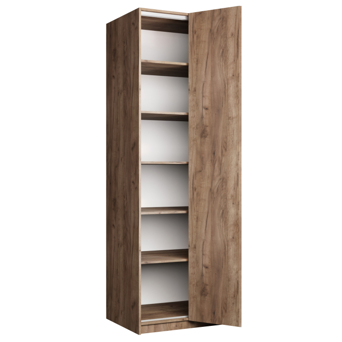 Шкафы распашные, Шкаф складной Е1 Локер ("Гармошка" с системой Push to Move/Правый)81х52.5х220 см, с полками