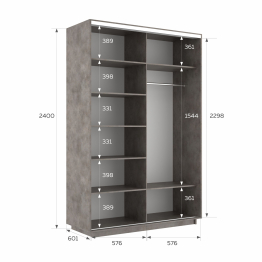 Шкаф-купе Экспресс 2-х дверный Фотопечать Шары Стекла 120х60х240