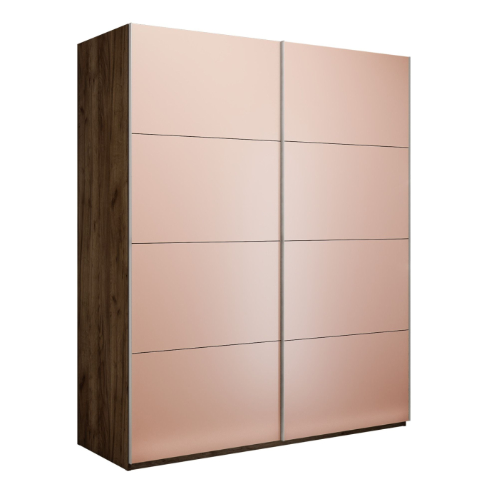 Шкафы-купе 2-х дверные, Шкаф-купе Эста 2-х дверный Стекла пудра/Доводчик 180х66х240