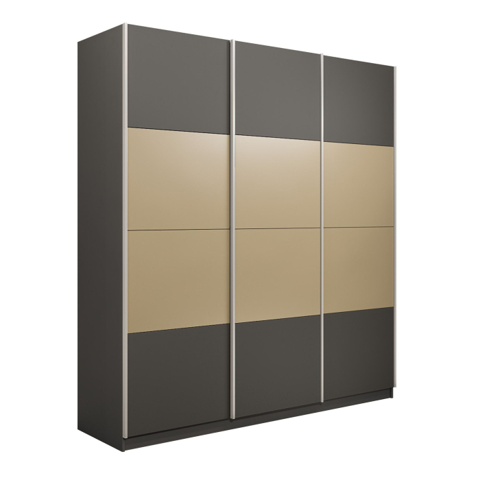 Шкафы-купе 3-х дверные, Шкаф-купе Эста 3-х дверный ДСП/Стекла фисташка/Доводчик 240х66х240