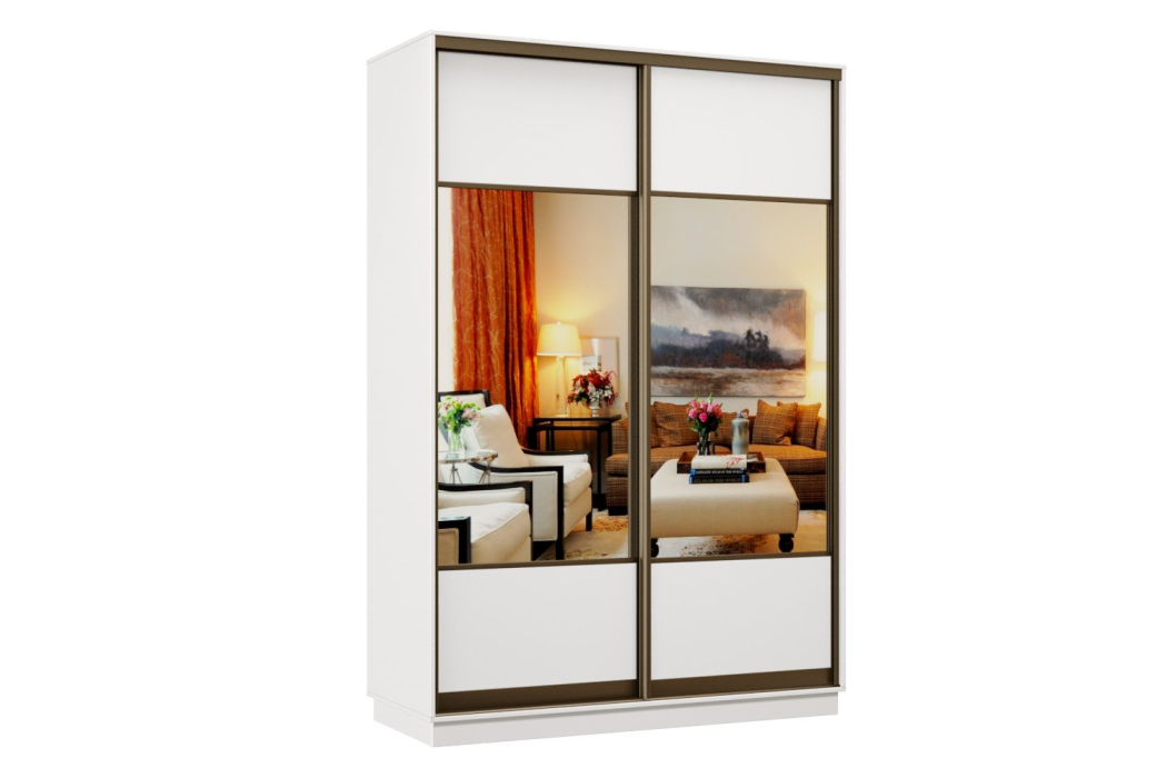 Шкафы-купе, Шкаф-купе Премьер 02 Белый
