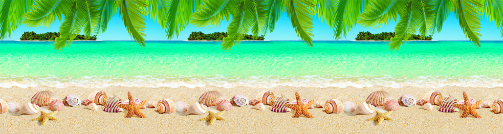 Кухонный фартук Острова 1000x600x1.5 мм глянец