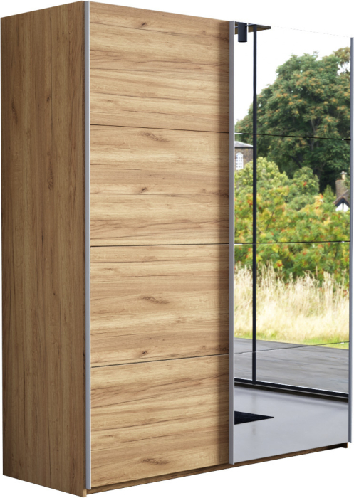 Шкафы-купе 2-х дверные, Шкаф-купе Эста ДСП+Зеркало 160х66х240