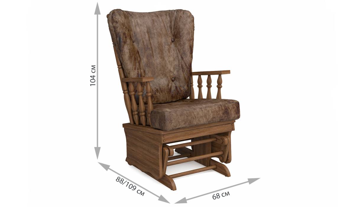 Кресла-качалки, Кресло-качалка Джильо Дуб коньяк — коричневый