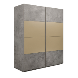 Шкаф-купе Эста 2-х дверный ДСП/Стекла фисташка/Доводчик 180х66х240