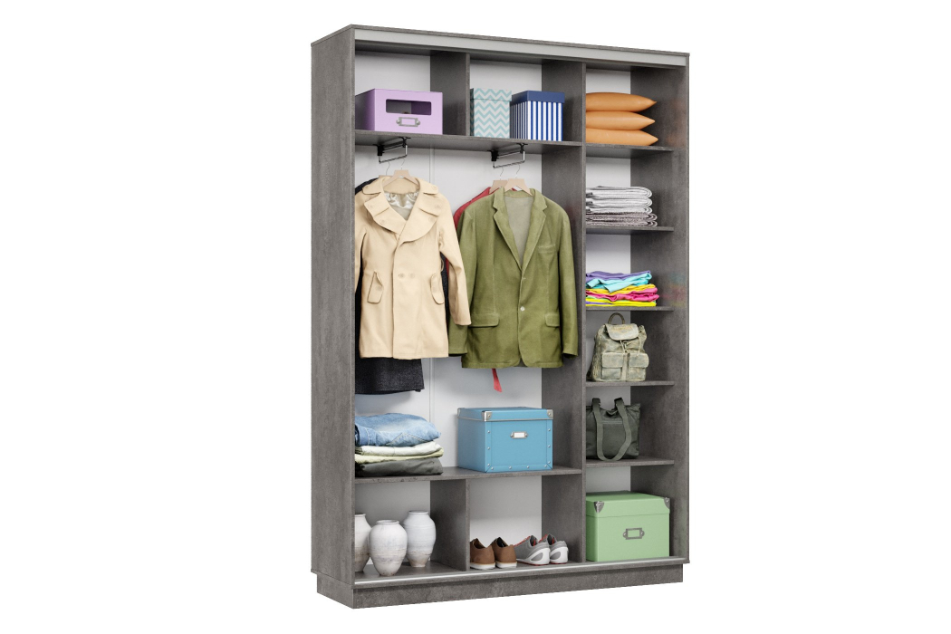 Шкафы-купе 2-х дверные, Шкаф-купе Премьер Лайт 09 Ф-1356 двухдверный