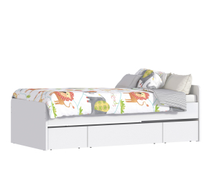 Кровать Терра СБ-3149 белая с основанием и матрасом Боннет