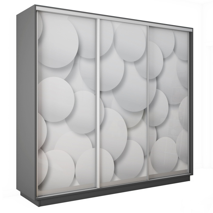 Шкафы-купе 3-х дверные, Шкаф-купе Экспресс 3-х дверный Фотопечать Шары Стекла 210х60х220
