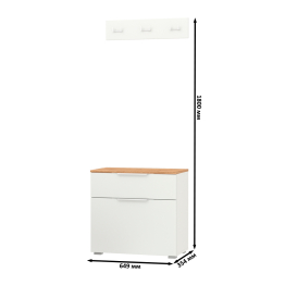 Тумба для обуви с вешалкой для верхней одежды Октава.