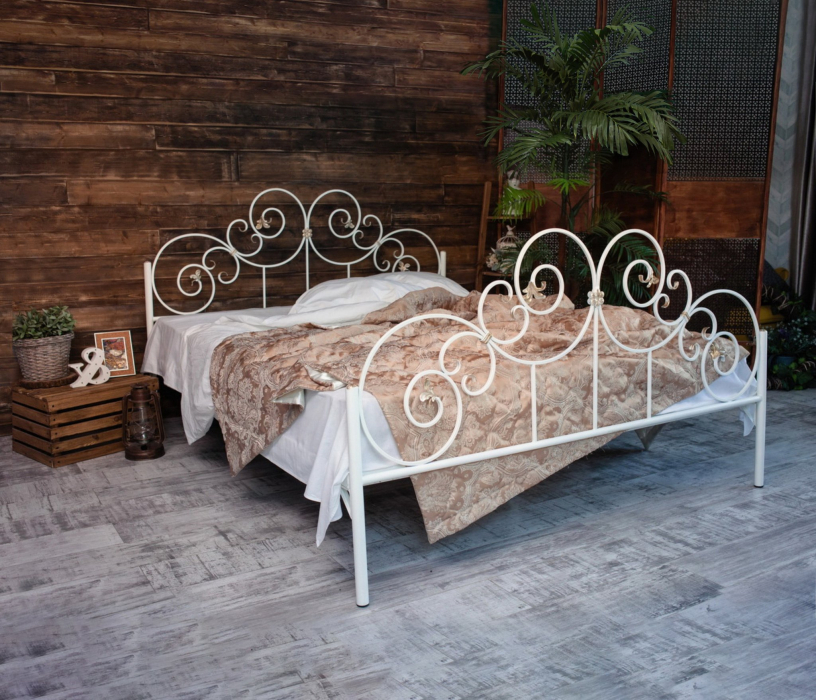 Кованые кровати, Кованая кровать Афина 1.8 с двумя спинками
