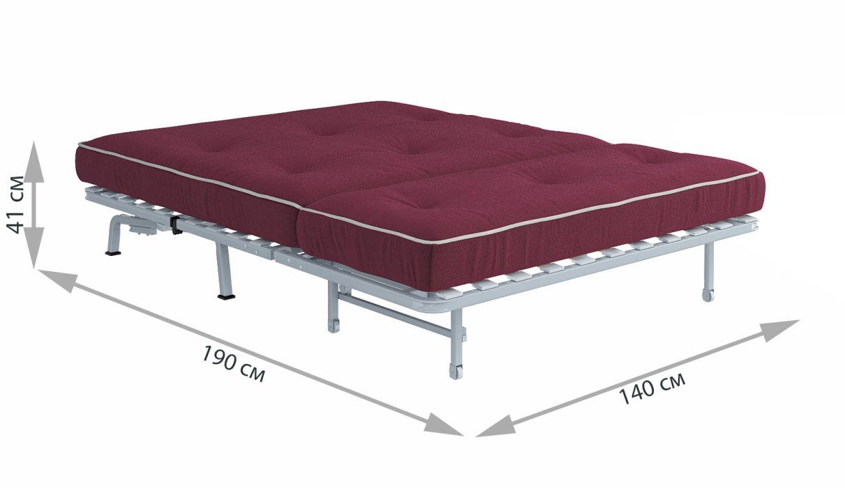 Маленькие диваны, Диван-кровать Вилли Сканди бордовый