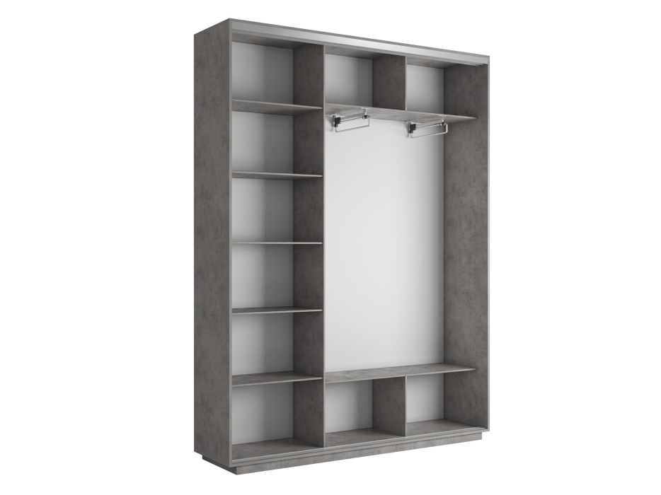 Шкафы-купе 3-х дверные, Шкаф-купе Экспресс 3-х дверный Фотопечать Квадрат Стекла 210х45х240