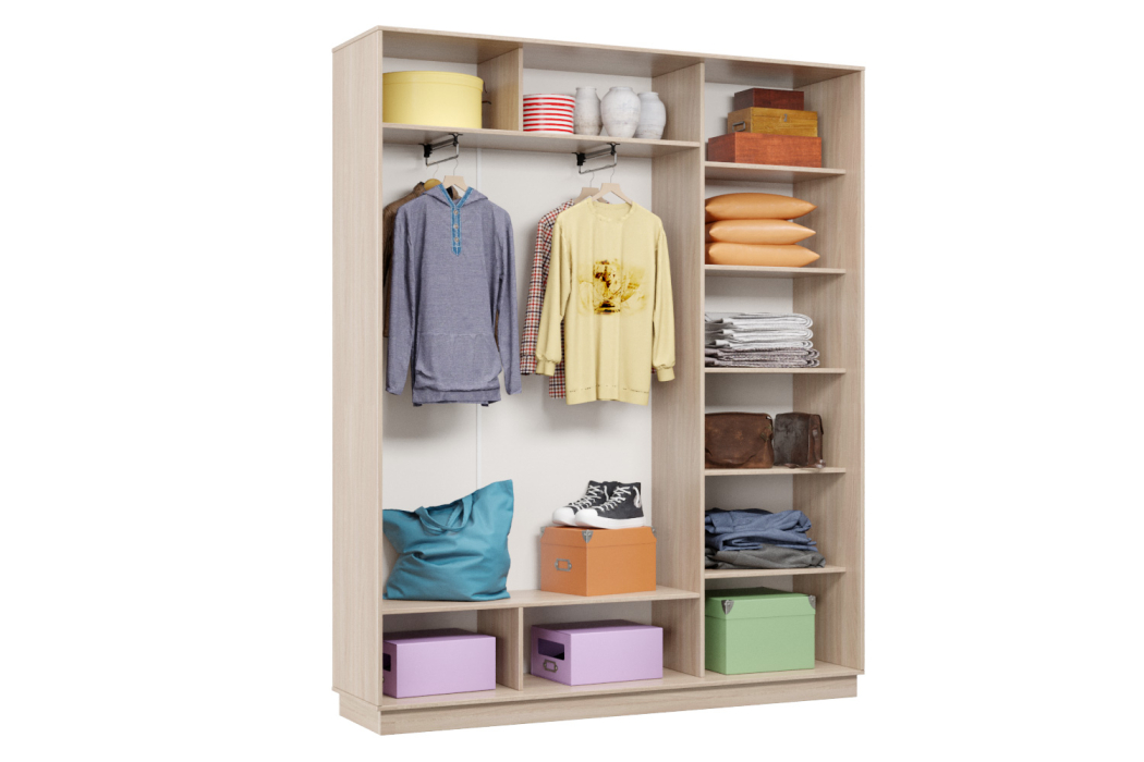 Шкафы-купе 3-х дверные, Шкаф-купе Премьер Лайт 21 (01;01;01) трехдверный