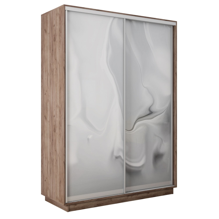 Шкафы-купе 2-х дверные, Шкаф-купе Экспресс 2-х дверный Фотопечать Шелк Стекла 120х60х240