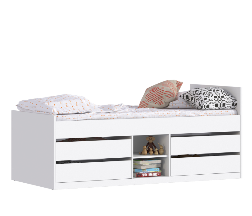 Кровати одноярусные, Терра СБ-3131 Кровать Белый + основание в подарок!