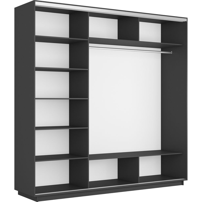 Шкафы-купе 3-х дверные, Шкаф-купе Экспресс 3-х дверный Фотопечать Квадрат Стекла 210х60х240