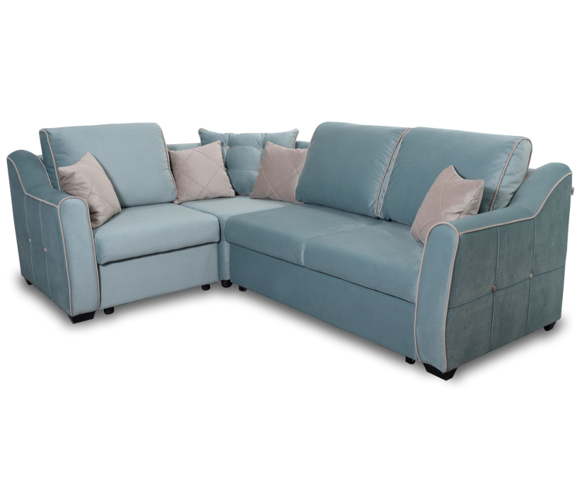 Диваны угловые в гостиную, Угловой диван-кровать Адонис велюр