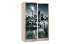 Шкафы-купе, Шкаф-купе Премьер Лайт 04 Ф-1356 двухдверный