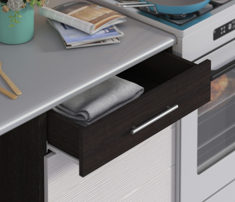 Кухонные гарнитуры, Кухонный гарнитур Милена Дуб Феррара/Онденс/Венге 2,4 м