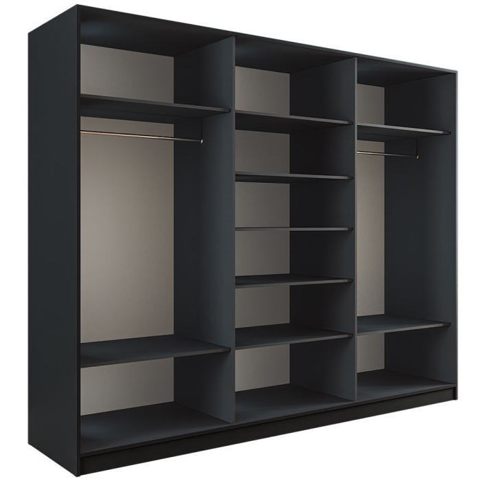 Шкафы-купе 3-х дверные, Шкаф-купе Эста ДСП+Зеркало+ДСП 270х66х240