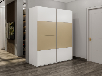 Шкаф-купе Эста 2-х дверный ДСП/Стекла фисташка/Доводчик 200х66х240